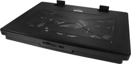 merkloos Laptopkoeler - Laptopkoeling - Ergonomisch - Stil - 5 Ventilatoren - Verstelbaar - Zwart (6150710343387)