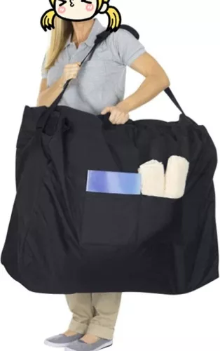 merkloos Extra grote waterdichte rollator reistas - Oxford stof - opvouwbare rolstoeltas - compacte transportstoel - zwart (8785308751596)