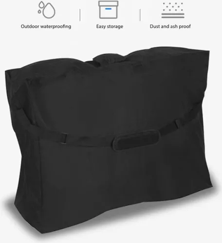 merkloos Extra grote waterdichte rollator reistas - Oxford stof - opvouwbare rolstoeltas - compacte transportstoel - zwart (8785308751596)