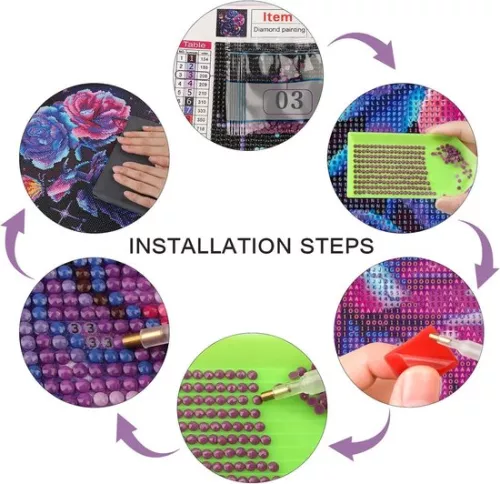 merkloos Wonderland Diamond Art - Volledige ronde diamantschilderset - Diamantborduurwerk - Kunstknutselsets - Volwassenen - Diamantschildersets - Schilderijen Diamantschilderen (9508451716453)