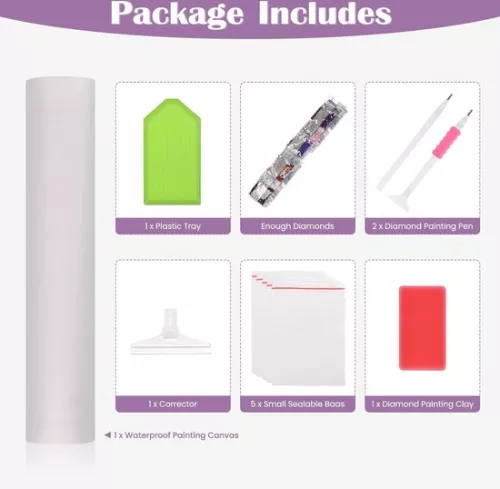 merkloos Wonderland Diamond Art - Volledige ronde diamantschilderset - Diamantborduurwerk - Kunstknutselsets - Volwassenen - Diamantschildersets - Schilderijen Diamantschilderen (9508451716453)