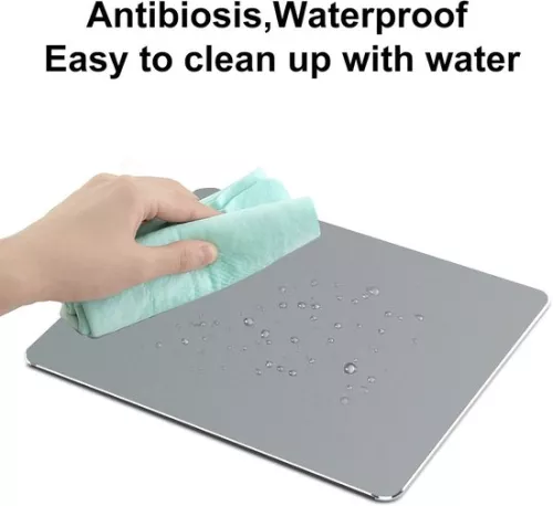 merkloos Ultradunne aluminium muismat - waterdicht, betrouwbaar en nauwkeurig - medium grijs (9506461148554)