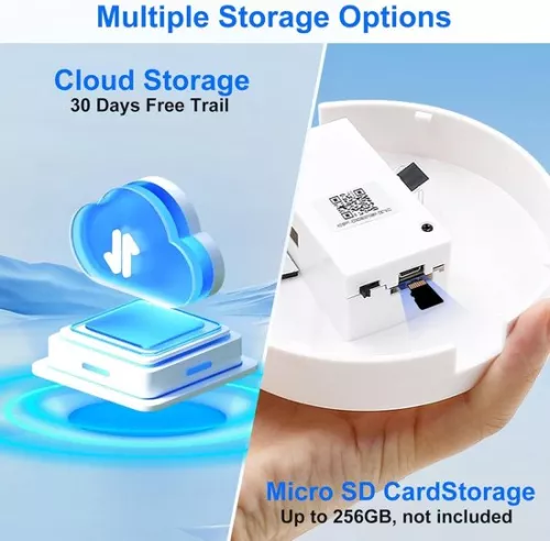 merkloos Wifi 5G/24G verborgen camera 1080p HD microcamera - draadloos met bewegingsdetectie en nachtzicht (6152501525507)