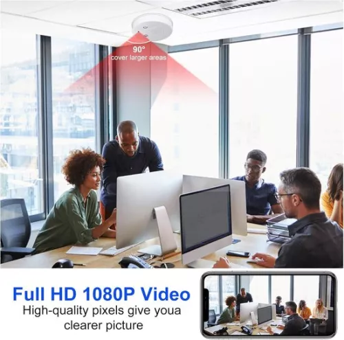 merkloos Wifi 5G/24G verborgen camera 1080p HD microcamera - draadloos met bewegingsdetectie en nachtzicht (6152501525507)