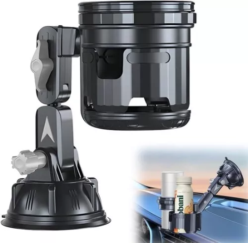 merkloos Multifunctionele zuignap bekerhouder voor auto, boot, kajak, surfplank en camper met verstelbare wandbevestiging (6152328592522)