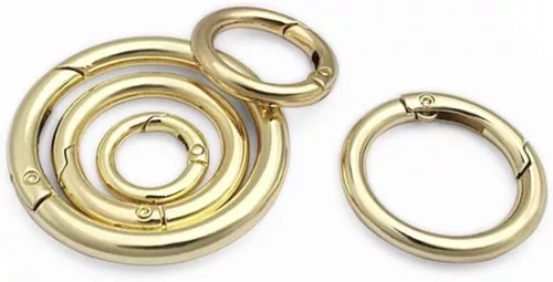 Merkloos Ronde karabijnhaak - Sleutelhangers en tassen - 24 stuks - Goud - Zinklegering (9505396897278)