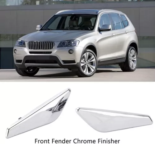 merkloos Voorspatbord Chrome Finisher Vervanging 51117338569 51117338570 - ABS Voorspatbord Chrome Finisher Trim - Compatibel met X3 X4 F25 F26 2013-2017 - HTML Content - Voorbeeldtekst . (8785310177988)