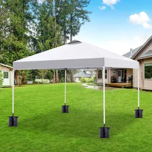 merkloos Verzwaarde opbergzak voor pop-up tent - verzwaard voor stabiliteit - set van 4 - zwart (9502217381596)