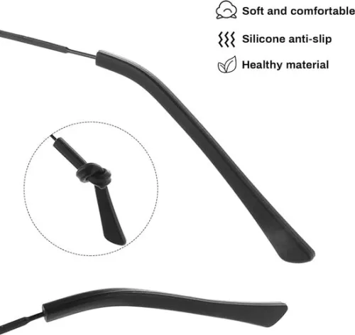 merkloos 20 paar siliconen gecoate eindkappen voor brillen - antislip tempelreparaties - zachte antislip coating - antislip tempels - tempels (6152350584588)