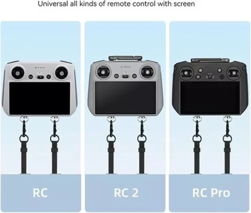 Genric Universele draagriem compatibel met DJI RC/RC PRO/RC 2, universele gespband voor Mini 4 Pro/Mini 3 Pro/Mavic 3 Pro/Air 2S/Air 3 scherm afstandsbediening drone accessoires, 76-140 cm, zwart. (4910843434343)