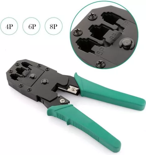 merkloos PREMIUM LAN-netwerktesterset - inclusief koffer - RJ45 / RJ12 / RJ11 / CAT5 / CAT5e / Cat6 / UTP / LAN - kabeltester met krimptang en LSA-tang (8720514720066)