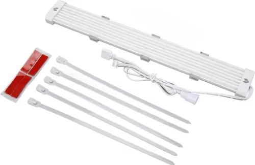 merkloos RGB-stroomverlengkabelset - 24-pins ATX-kabel - Gesynchroniseerde voedingskabel met LED - Zachte siliconen slang (8785306193008)