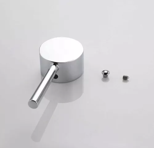 merkloos Enkelvoudige kraanhendelset 25mm/35mm/40mm cartouche - universele metalen vervangingshendel - knop en stelschroef - gepolijst chroom (8785309523208)