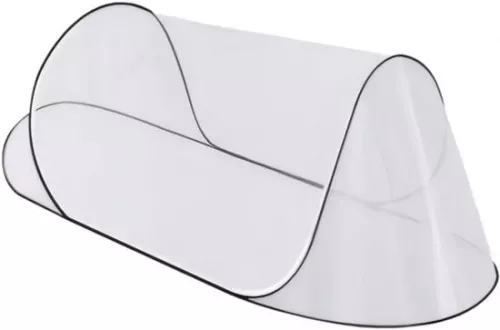 merkloos Muggennetbed - Opvouwbaar muggennet - L200 x H56 x B80 cm - Pop-up muggennetbed - Muggennettent - Muggennet - Koepel - Muggennet - Pop-up bedtent - Anti-muggen, geen installatie nodig - Geschikt voor kamperen, tuin, opvouwbaar reisbed (8410900083584)