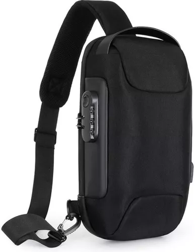 Schoudertassen - Crossbodytas - Borsttas - Antidiefstal & Waterdicht - Met USB - Dames - Heren - Crossbodytas Heren - Stijlvolle en Praktische Slingbag - Crossbodytas voor Dagelijks Gebruik, Wandelen, Reizen & Festivals - 33x16x9.5cm