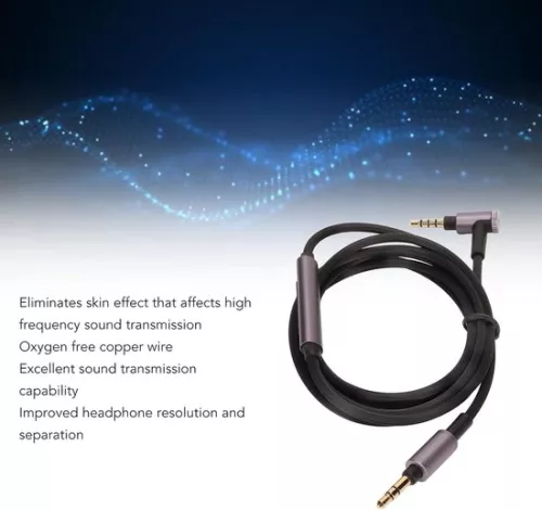 merkloos Vervangende upgrade-audiokabel voor Sony WH XB910N XB 950BT 900N 700 MDR 1A MDR 100abn MSR7 1rmk2 100AAP ATH MSR7 hoofdtelefoonkabel met microfoon. (6152348780718)