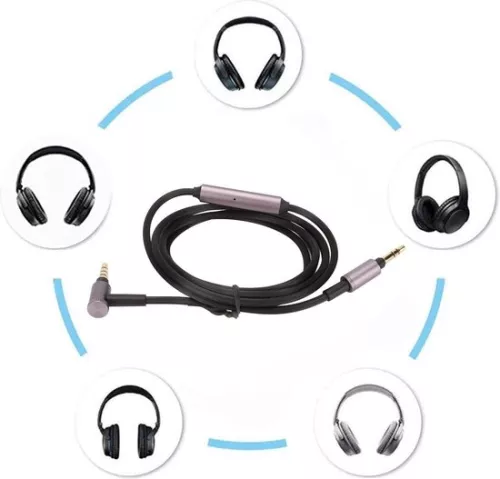 merkloos Vervangende upgrade-audiokabel voor Sony WH XB910N XB 950BT 900N 700 MDR 1A MDR 100abn MSR7 1rmk2 100AAP ATH MSR7 hoofdtelefoonkabel met microfoon. (6152348780718)