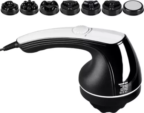 Handmassager - Handmassager - Handwarmers - Tegen gewrichtspijn - Massager - Massageapparaat - Acupressuur + Puntmassage - Traploos instelbare intensiteit - Zwart