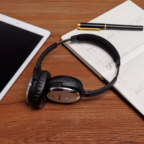 merkloos Vervangende oorkussens voor Bose QuietComfort 3 - Duurzaam leer - Zacht traagschuim - Extra dik - Compatibel met Bose QC3 On-Ear hoofdtelefoon - Zwart (8785304875401)