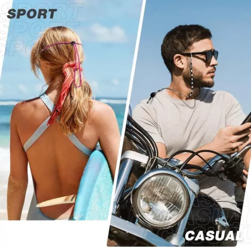 Merkloos Brillenband - Sportieve Brillenhouder - 6 Stuks - Unisex (9501546266536)