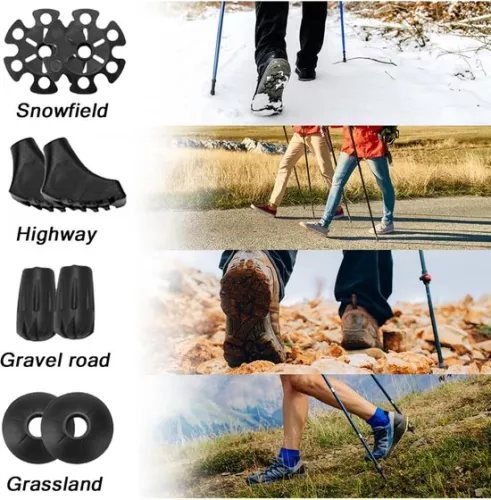 Sans marque Nordic Walking-stokken - Opvouwbare carbon trekkingstokken - Nordic Walking-mutsen - Wandelstokken - Verstelbaar & opvouwbaar - Intrekbaar - Telescopisch - Wandelaccessoires - Ergonomisch & lichtgewicht - 130 cm - Zwart & groen (8785306395891)