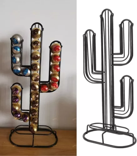 merkloos Nespresso koffiebekerhouder - cactus - Goud - 40 kopjes - Koffiebekerhouder/standaard - Metalen cactus (6152320459410)