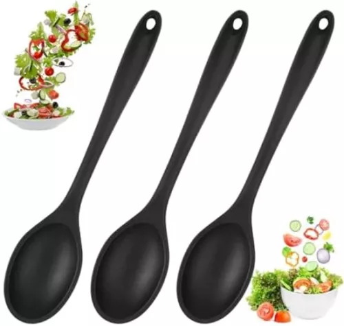 Siliconen kooklepels set - 3 stuks - antiaanbak - 27 cm - keuken roerlepel