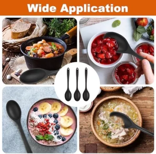 Sans marque Siliconen kooklepels set - 3 stuks - antiaanbak - 27 cm - keuken roerlepel (6151030498436)