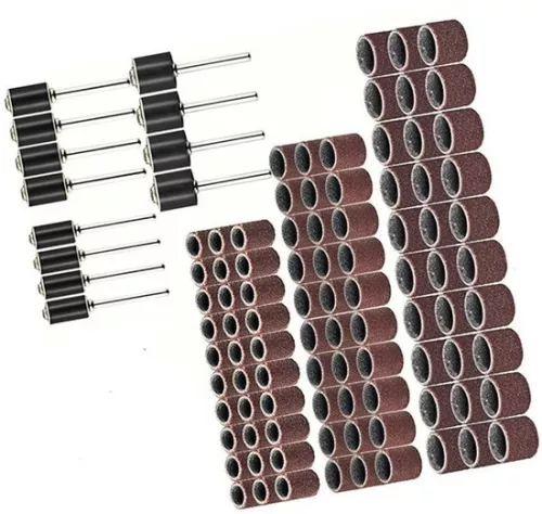 merkloos Inzetringen voor schuurbanden, schuurtrommels, stalen en koperen schuurschijven, 102 stuks - Schuurband, roterende schuurtrommel, schuurring voor slijpen en polijsten (in HTML). (8785310159922)