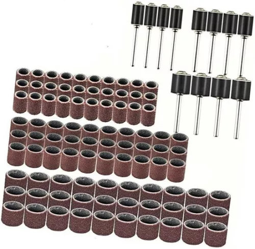 merkloos Inzetringen voor schuurbanden, schuurtrommels, stalen en koperen schuurschijven, 102 stuks - Schuurband, roterende schuurtrommel, schuurring voor slijpen en polijsten (in HTML). (8785310159922)