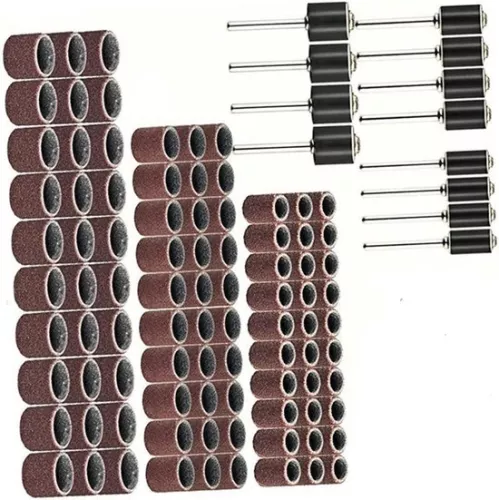 Inzetringen voor schuurbanden, schuurtrommels, stalen en koperen schuurschijven, 102 stuks - Schuurband, roterende schuurtrommel, schuurring voor slijpen en polijsten (in HTML).