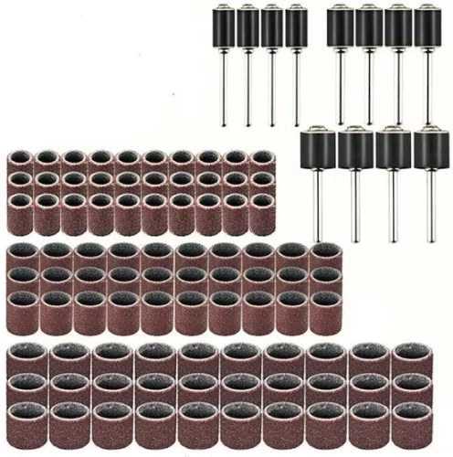 merkloos Inzetringen voor schuurbanden, schuurtrommels, stalen en koperen schuurschijven, 102 stuks - Schuurband, roterende schuurtrommel, schuurring voor slijpen en polijsten (in HTML). (8785310159922)