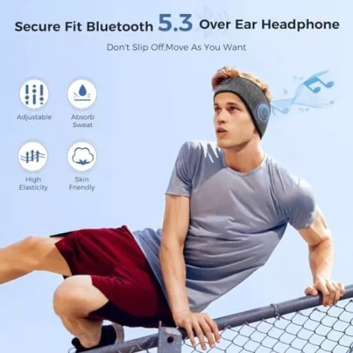 Sans marque Slaaphoofdtelefoon Bluetooth-hoofdband 3-in-1 met ultradunne HD-luidsprekers (6152819161107)