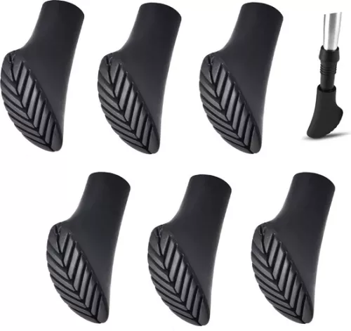 Nordic walking kappen - Trekkingstokkappen - 6 stuks - Nordic walking kappen - Universeel - Wandelstokkappen - Wandelstok - Eindkappen voor wandelstokken - voor trekkingstokken - asfalt - grind en bergen