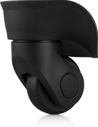 Paar universele kofferwielen, duurzaam rubber, stil, multidirectioneel, geschikt voor kofferbagage, reservewieltjes (klein zwart, 2 stuks)