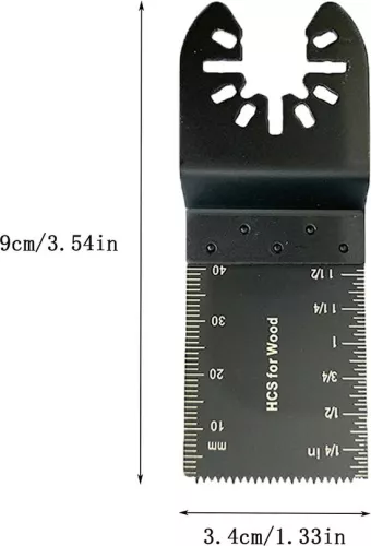 merkloos Snelzaagset met 34 mm zaagbladen van koolstofstaal - 10 stuks - Oscillerende zaagbladenset - Universeel voor het zagen van hout, metaal, gipsplaat en kunststof. (9504185622176)