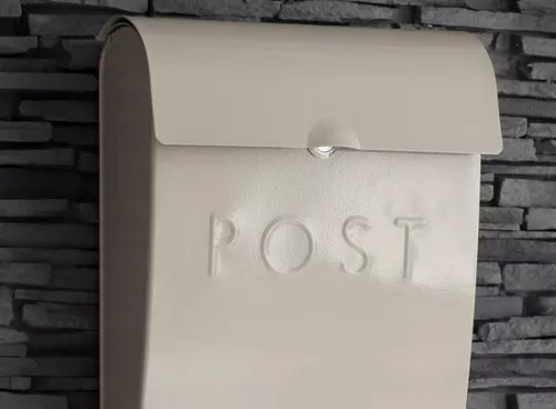 merkloos Afsluitbare brievenbus voor wandmontage - Weerbestendig ontwerp - Poedergecoat staal - H37 x B25 x D9 cm (6152915057052)