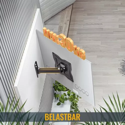 merkloos Draaibare muurbeugel voor tv's van 30-55 inch tot 30 kg - Universeel - VESA 200x200 mm - S1222 (6150850333361)