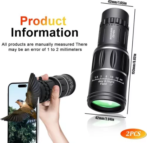 merkloos Monoculaire verrekijkers - Verrekijkers - Spottingscope - Monoculair - Monniksverrekijkers (6151005135182)