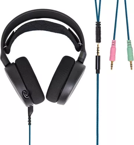 Vervangende hoofdtelefoonkabel met Y-adapter - AUX-kabel voor Steelseries Arctis 3/5/7/Pro.