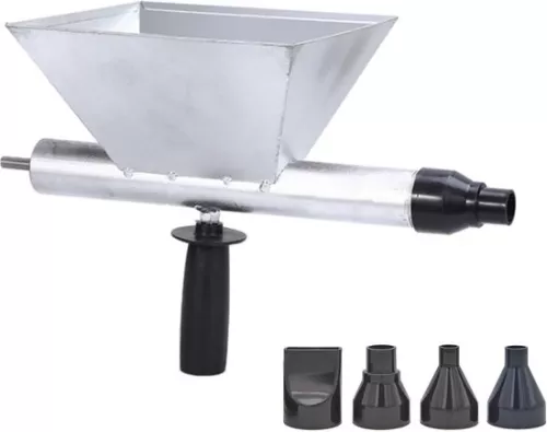 Mortierkanon met vier verwisselbare sproeiers - voor voegen in muren en vloeren.