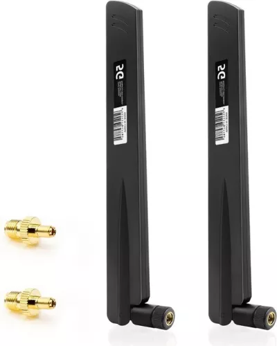 5G LTE-antenne, 4G LTE-signaalversterkende antenne, 18 dBi signaalversterker, SMA/TS9-connector, omnidirectionele WLAN-antenne 600-6000 MHz voor 3G/4G/5G/GSM/GPRS-router, IoT-gateway, smart home, zwart