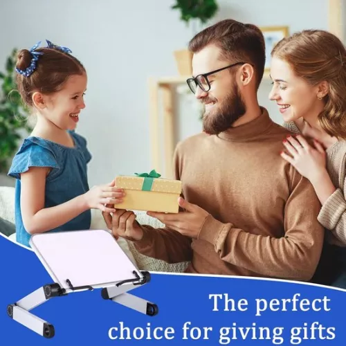 merkloos In hoogte verstelbare boekenstandaard - duurzame aluminium armen - leesstandaard voor boeken - hardcover recepten - laptop- en iPad-standaard (8785301674151)