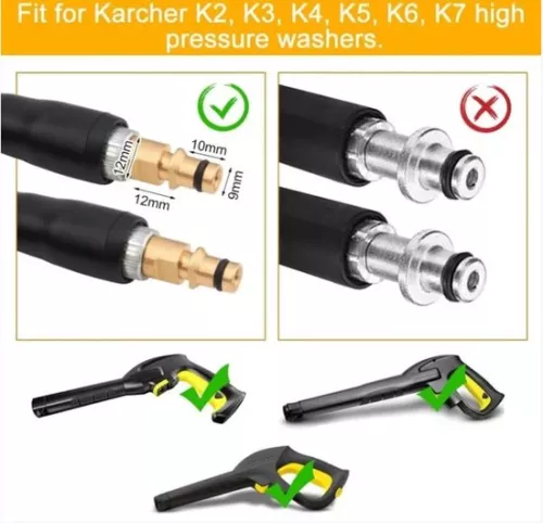 merkloos 6 m vervangingsslangen - voor Karcher K2 K3 K4 K5 K6 K7 hogedrukreinigers - hogedrukreinigerslangen - snelkoppelingen en snelsluitingen (8156864785293)