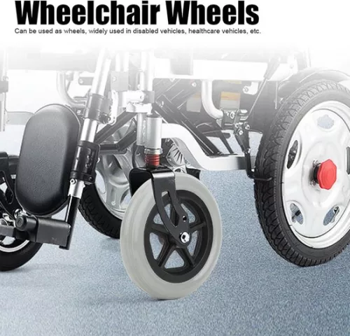 merkloos 7 inch zwenkwielen voor rolstoelen - antislip rubberen wielen - vervangende wielen voor rollator - rolstoelaccessoires. (8785309323303)