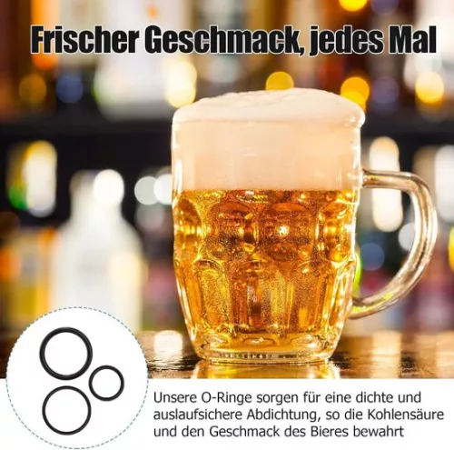 merkloos Onderhoudsset met afdichtingsringen voor Perfect Draft biertap - inclusief tap- en fustafdichtingen (6 stuks) - Geschikt voor HD3600, HD3610, HD3620, HD3720 - Onderdelen voor de installatie van een biertap met trefwoorden: onderhoudsset, Perfect Draft. (8785335786769)