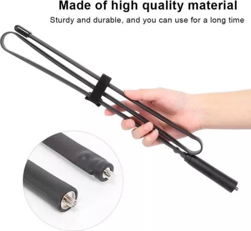 merkloos Dual-band VHF/UHF SMA-F opvouwbare walkie-talkieantenne met hoge versterking voor amateurradiocommunicatie. (6151917084042)