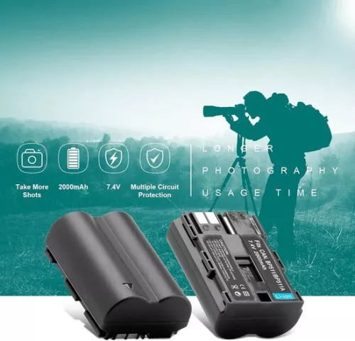 merkloos 2 x BP-511A accu + dubbele USB-lcd-oplader voor Canon EOS 5D 10D 20D 20D 30D 40D 50D 300D D30 D60 Rebel PowerShot G1 G2 G3 G5 G6 Pro 1 Pro 90 Pro 90 Pro 90 Pro 90 Pro 90 (8785322970935)