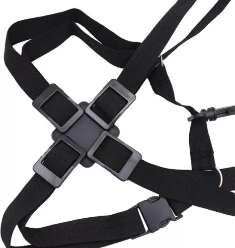 merkloos Verstelbare nylon borst-/schouderband voor saxofoon - zwart, vervangend saxofoonaccessoire (9507788762836)