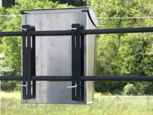 merkloos Brievenbusmontageset voor brievenbussen op hekken, zwart (6150851051035)